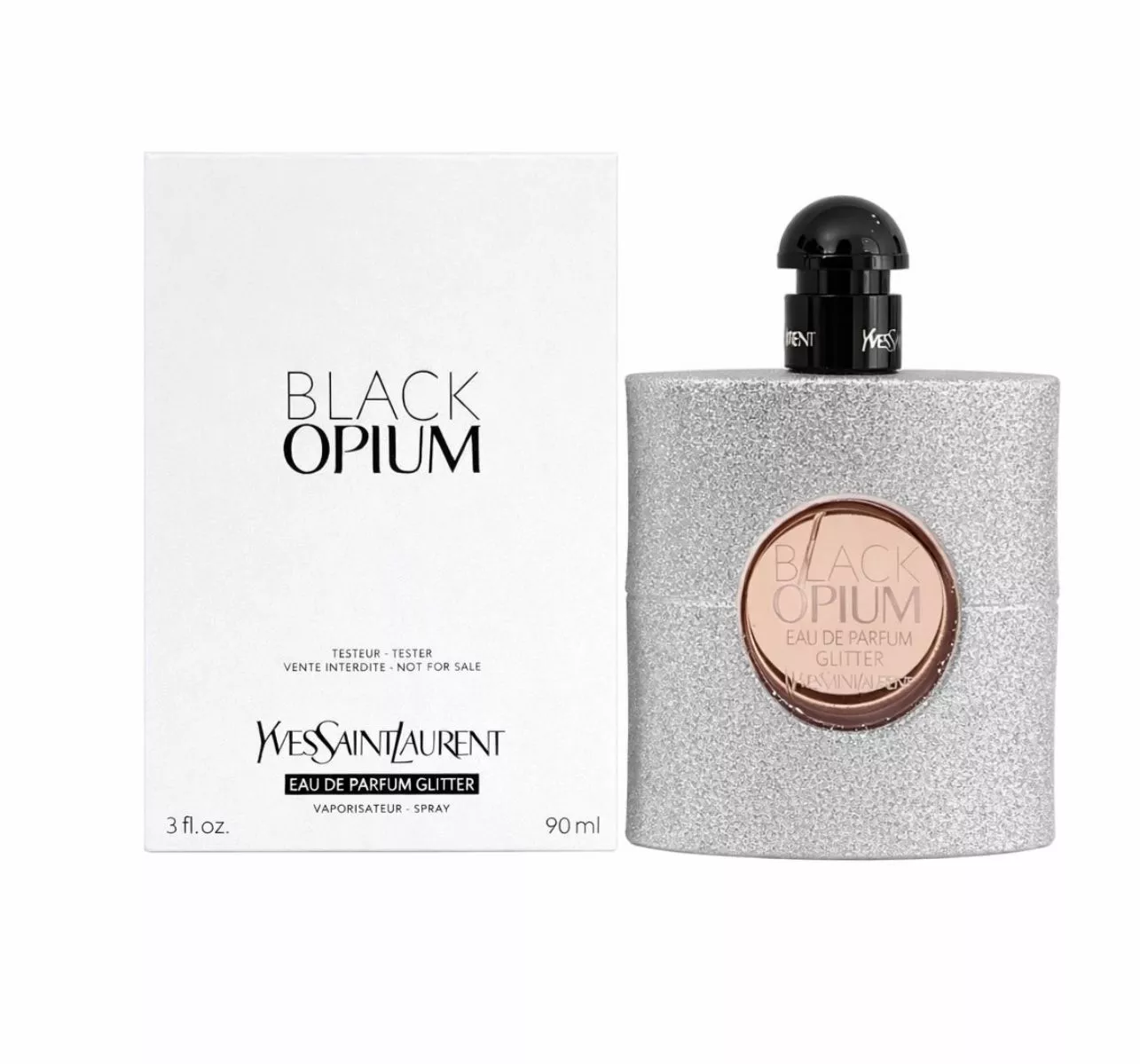 Tester-YSL-Black-Opium-Glitter-eau-de-parfum.webp Tester Yves Saint Laurent Black Opium Glitter 100ML - Imagen 1