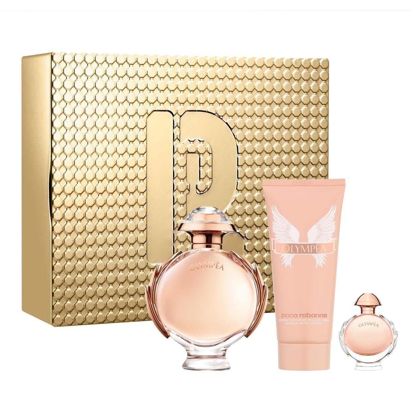 rabanne-kit-olympea.jpg Set Rabanne Olympea EDP 80 ml + Body Lotion 100 ml + Miniatura - Imagen 1