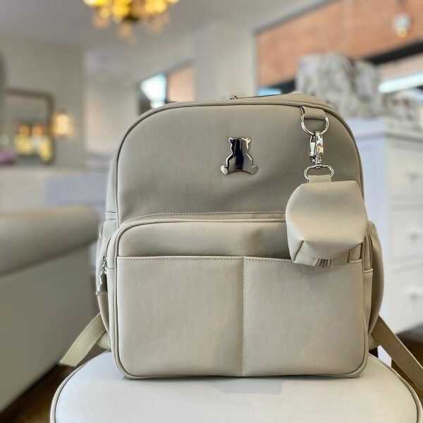 Mochila Lux Ch Simil Cuero Beige