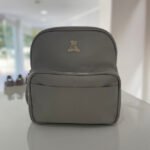 Mochila Lux Ch Simil Cuero Gris