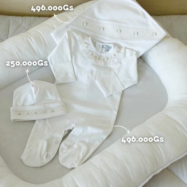 Set Cuello Smock Volado Blanco